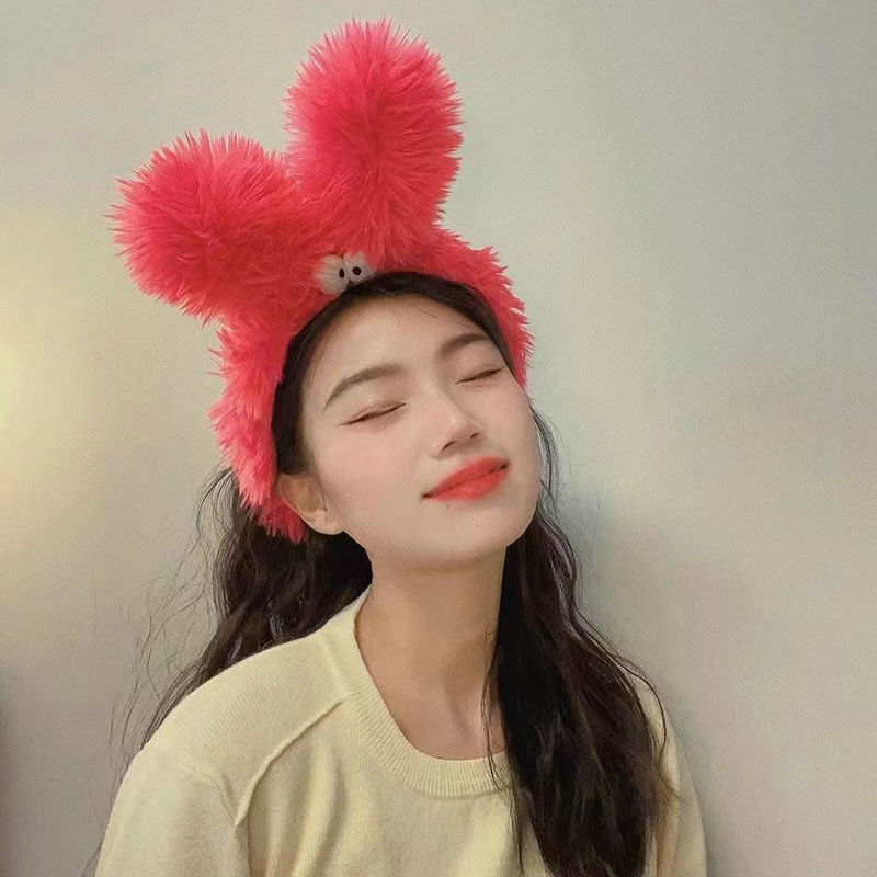 Cute cartoon plush headband internet celebrity live streaming funny and ugly doll headband DIY matching with headwear and hair accessories