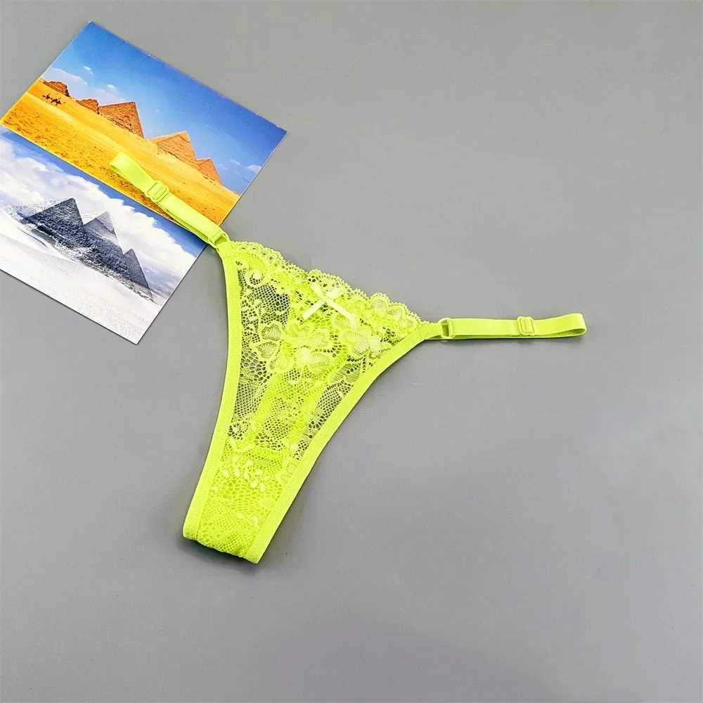 3PCS Adjustable Sexy Transparent Thong Panties Women Lace Underwear Low Waist Female T-back String UnderpantsXJ250103