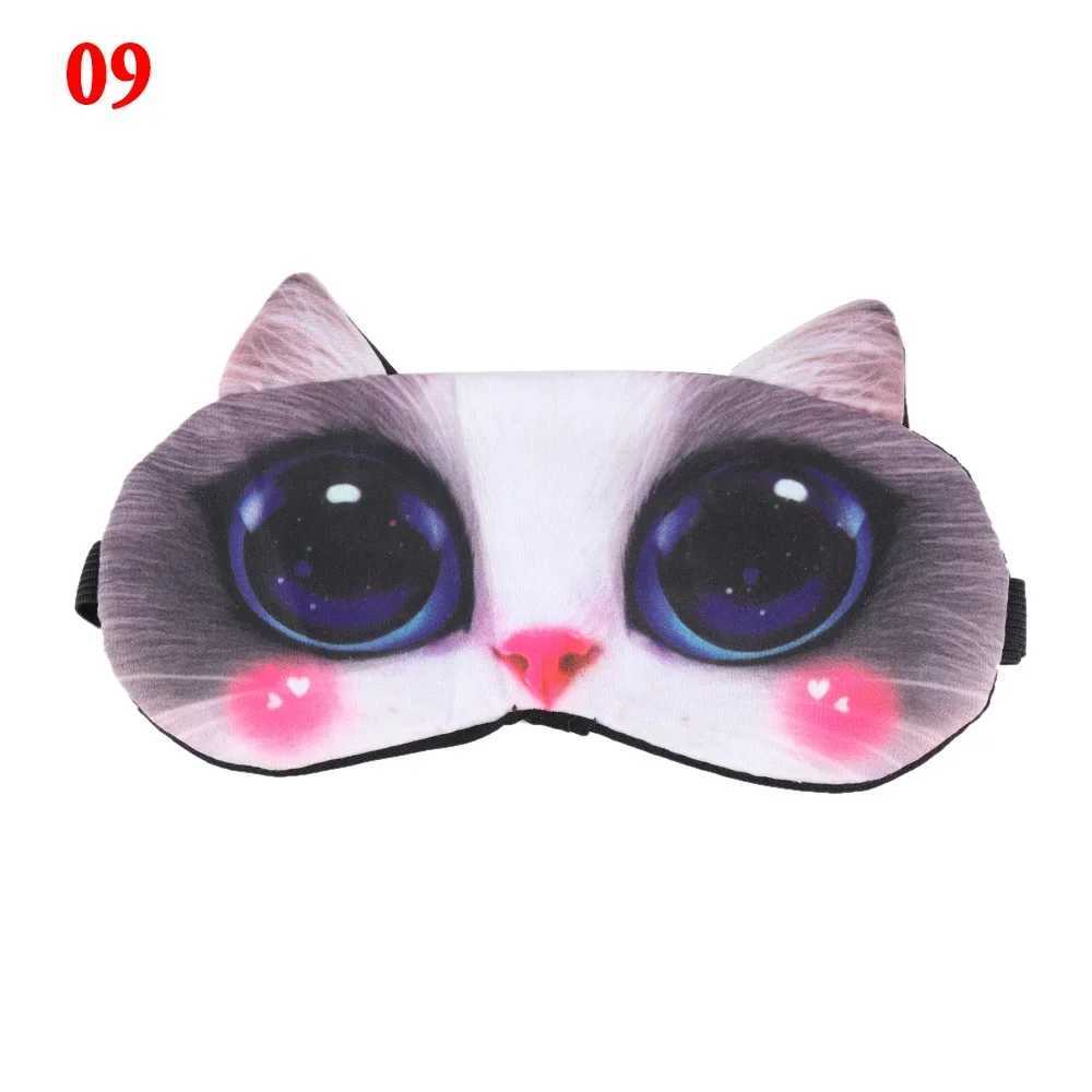 Cute Cat Dog Sleep Mask Eyeshade Cover Eye Mask Natural Sleeping Soft Blindfold Eyepatch Sleep Eyeshade Eye Cover 1pcsXJ250103