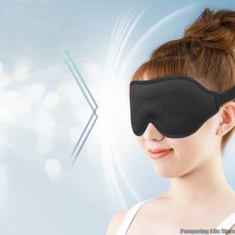1 Pc 3D Silk Sleep Mask Memory Foam Soft Eye Patches Comfort 3D Design Face Sleep Mask Eyeshade Breathable Women MenXJ250103