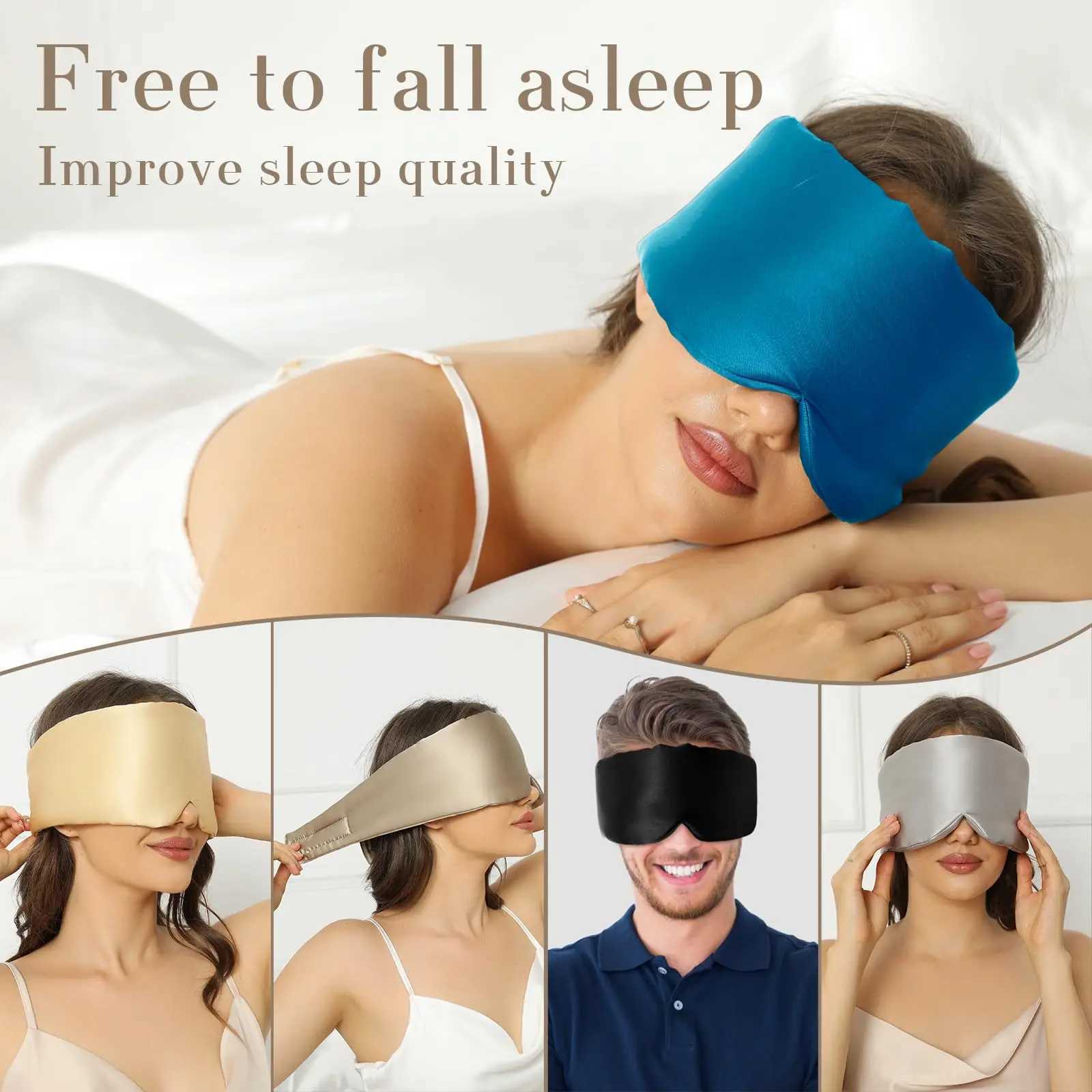 100% Mulberry Silk Sleeping Mask Eyepatch Blocking Light Eyemask Eyeshade for Travel Nap Soft Padded Sleep Mask SlaapmaskerXJ250103
