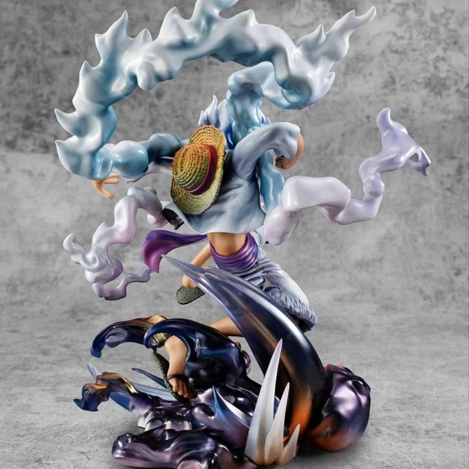 23cm/9in Anime One Piece Figure Gear 5 Luffy Action Figure Sun God Nika Luffy Statue Toy GiftsXJ250103