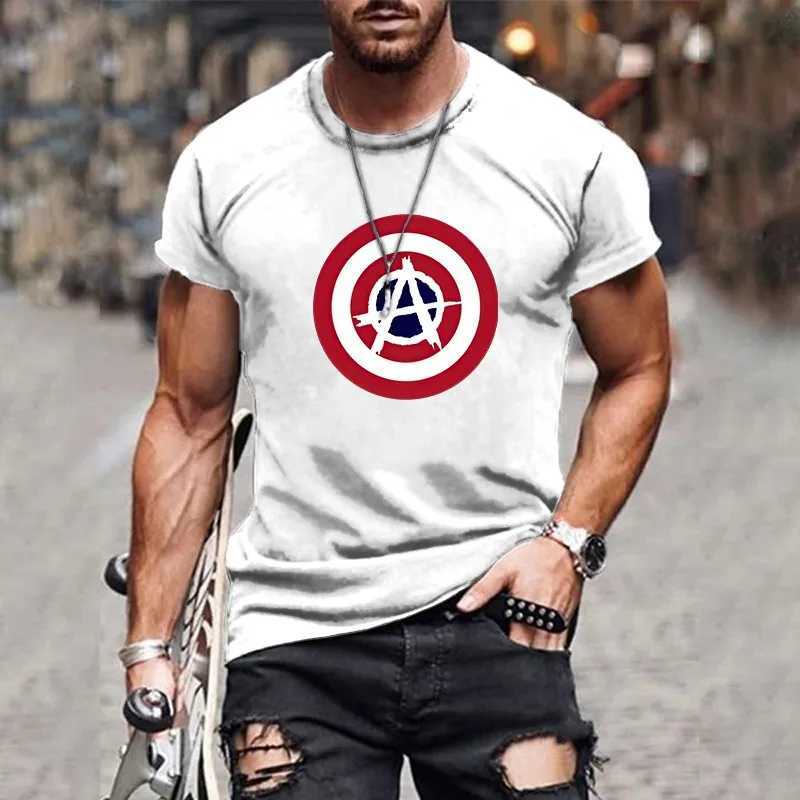 2024 New T-shirt Mens 3D Printed Pattern T-shirt Short Sleeve Retro Top Mens Round Neck ClothingXJ240102