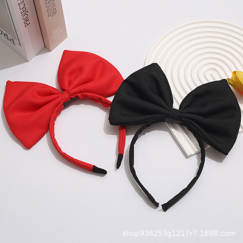 New Year hair accessories seaside travel headwear big bow headband velvet headband cute princess hair clip