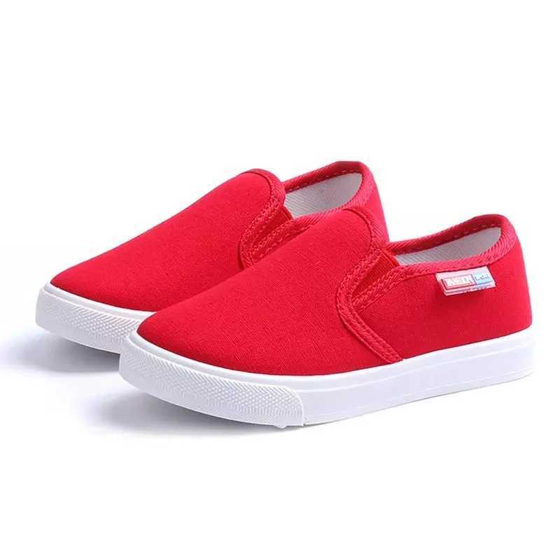 JGVIKOTO Fashion Boys Canvas Shoes Fashion Soft Breathable Childrens Casual Sports Shoes Childrens Flat Shoes Solid Color Sliders 27-38 M250103
