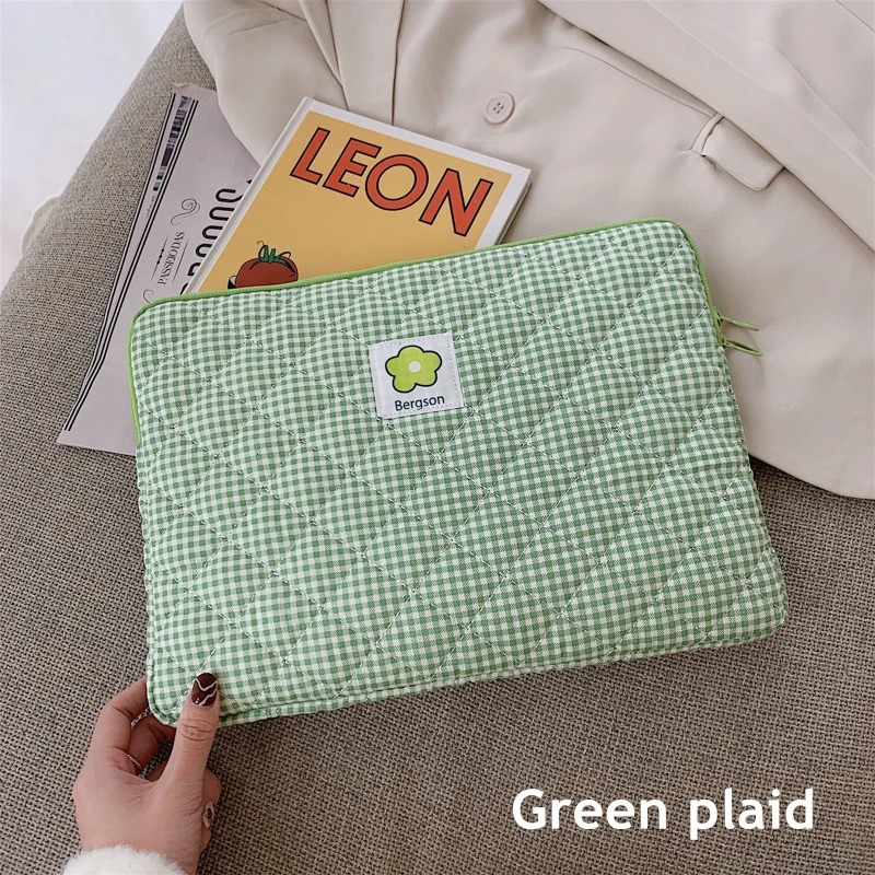 Laptop Bag 13.314 InchSleeve Case For Macbook Air Pro Notebook Computer PC Lady Women Flowers Lattice Gift Dropship 8827 250102