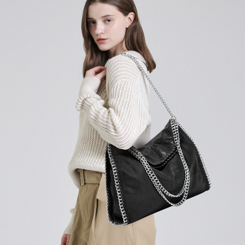 New chain bag fashion handbag simple folding women's bag shoulder bag casual messenger bag