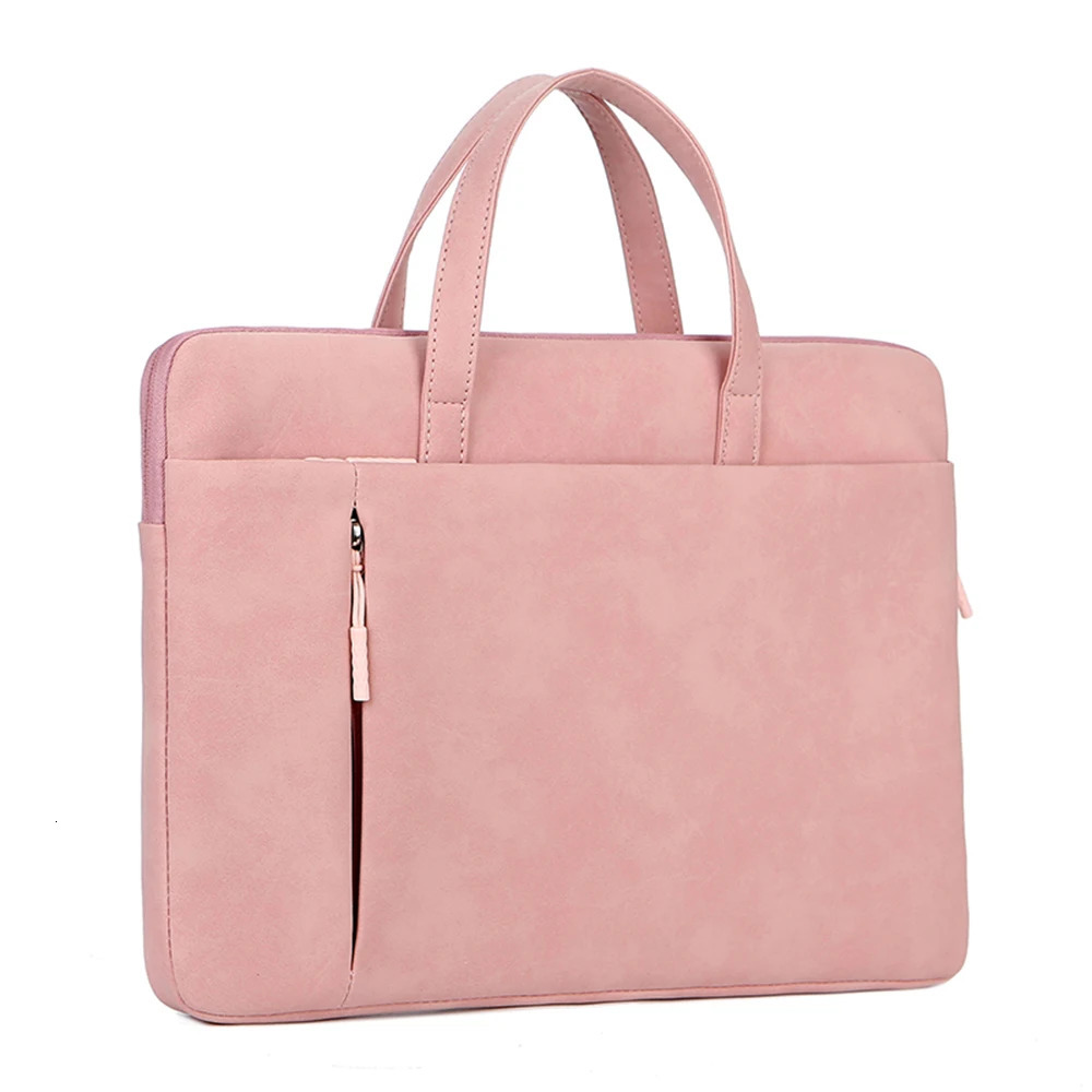 Laptop Bag 13.3 14 15.6 Inch Notebook Case Sleeve For Macbook Air Pro Computer Women Men Handbag Waterproof PU Leather Briefcase 250102