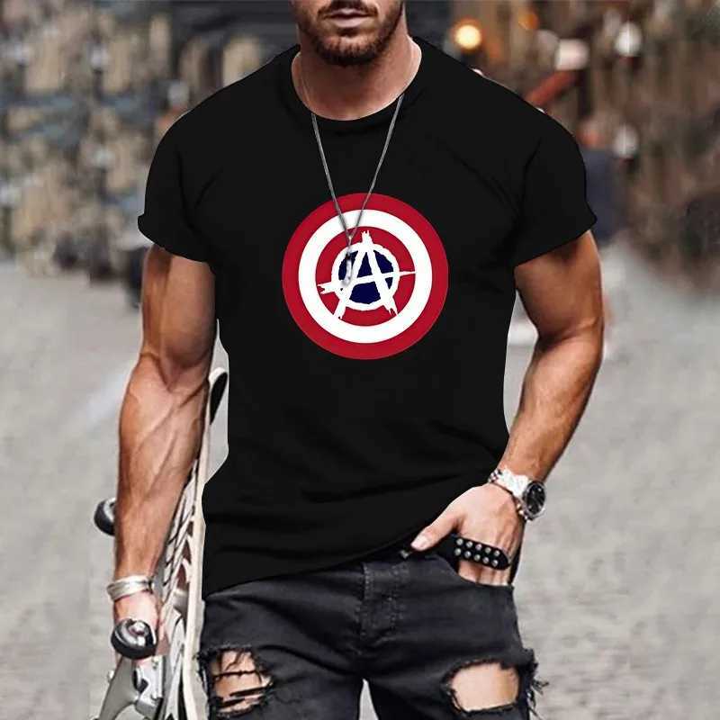 2024 New T-shirt Mens 3D Printed Pattern T-shirt Short Sleeve Retro Top Mens Round Neck ClothingXJ240102