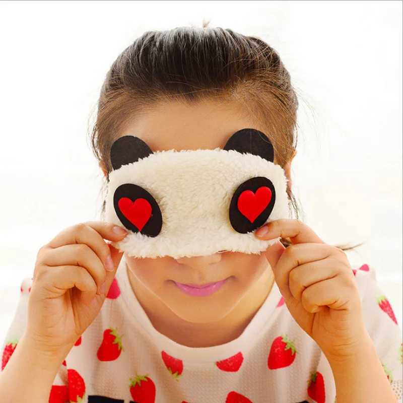 Fashion Cute Design P Panda Face Eye Travel Sleeping Soft Eye Mask Blindfold Shade Eyeshade Portable Sleeping Eye CoverXJ250103