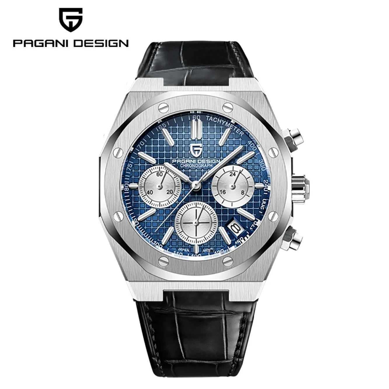 Wristwatches Pagani Design 2024 New 40Mm Mens Quartz Chronograph Sapphire Stainless Steel Waterproof 20Bar Night Light C3Reloj Z260206