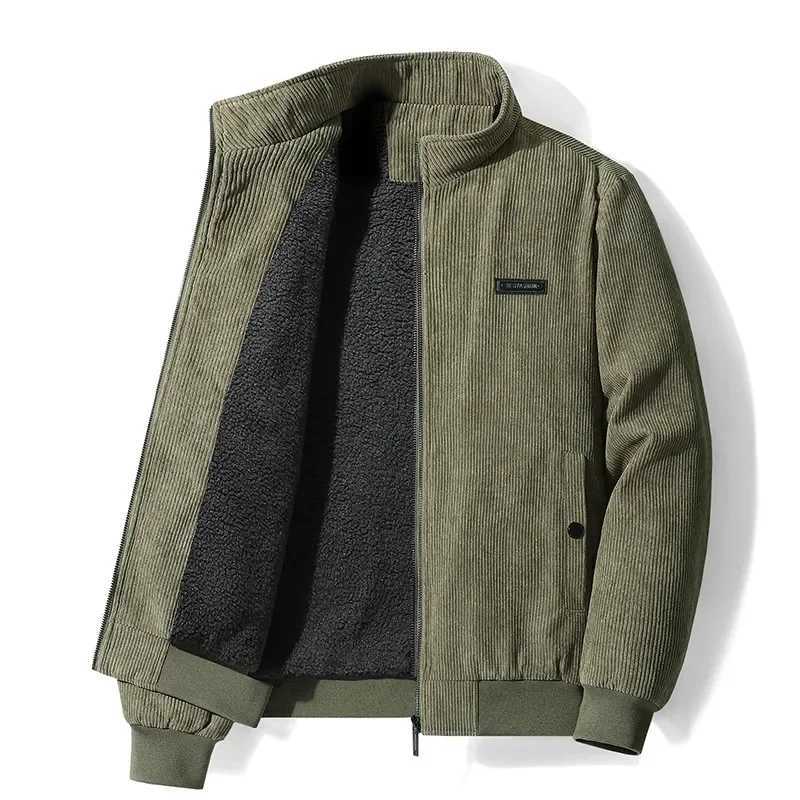 Y2K Mens 2023 New Corduroy Coat Mens Winter Sheepskin Coat Winter Top with Velvet Thickened Large Jacket W250103