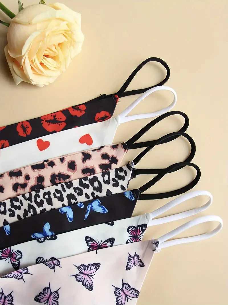 FINETOO 6-piece seamless printing thong sexy and comfortable breathable stretch intimate underwear womens underwear and lingerie W250103