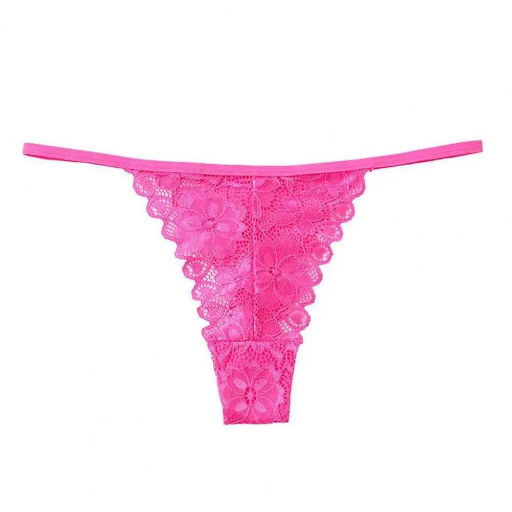 Summer Panties Women Low Rise Cotton T-Shape Panties Crochet Lace Hollow Out Breathable Thong Women Briefs ThinXJ250103