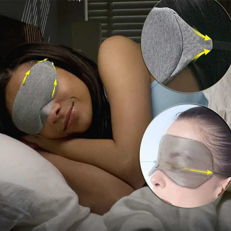 Mask Blindfold Eye Cover Women Men Soft Blindfold Travel Eyepatch Relieving Eye Fatigue Fast Sleep Eyeshade Eye Protection ToolsXJ250103