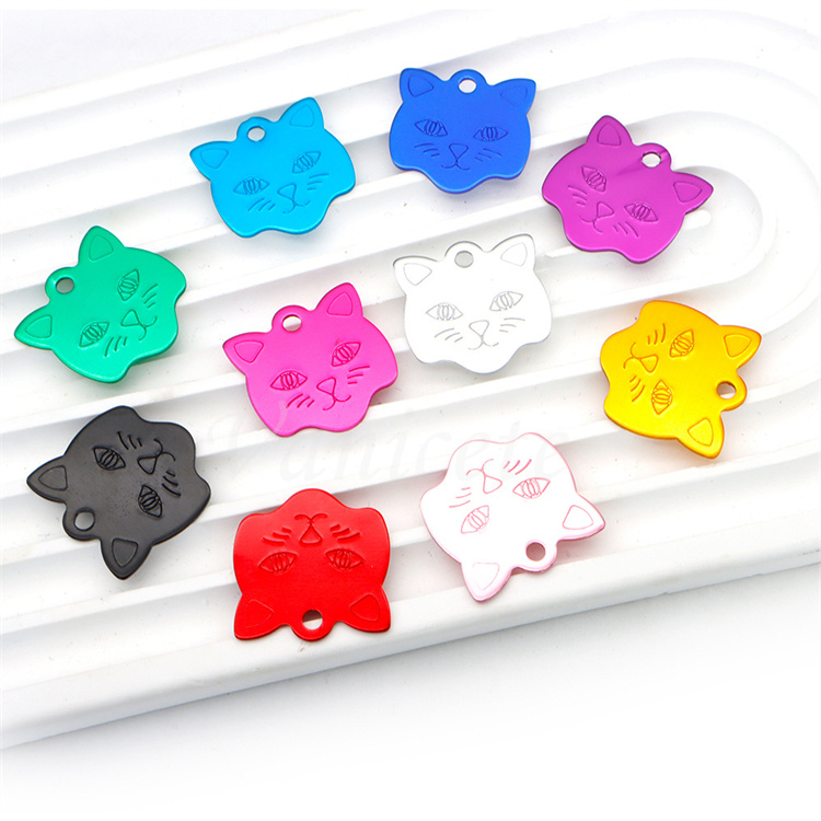 300pcs/lot fashion Aluminum Alloy blank dog tag cat ID card Anodized surface laser engravable pet Identity Tags 41-49 ZC480