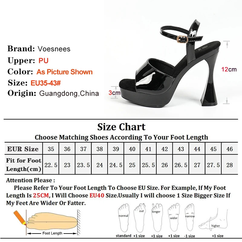 Summer Sandals Hoof Heels Peep Toe Heels 12cm Platform 3cm Buckle Strap Female Red Party Shoes Woman Outdoor High Heels 250102