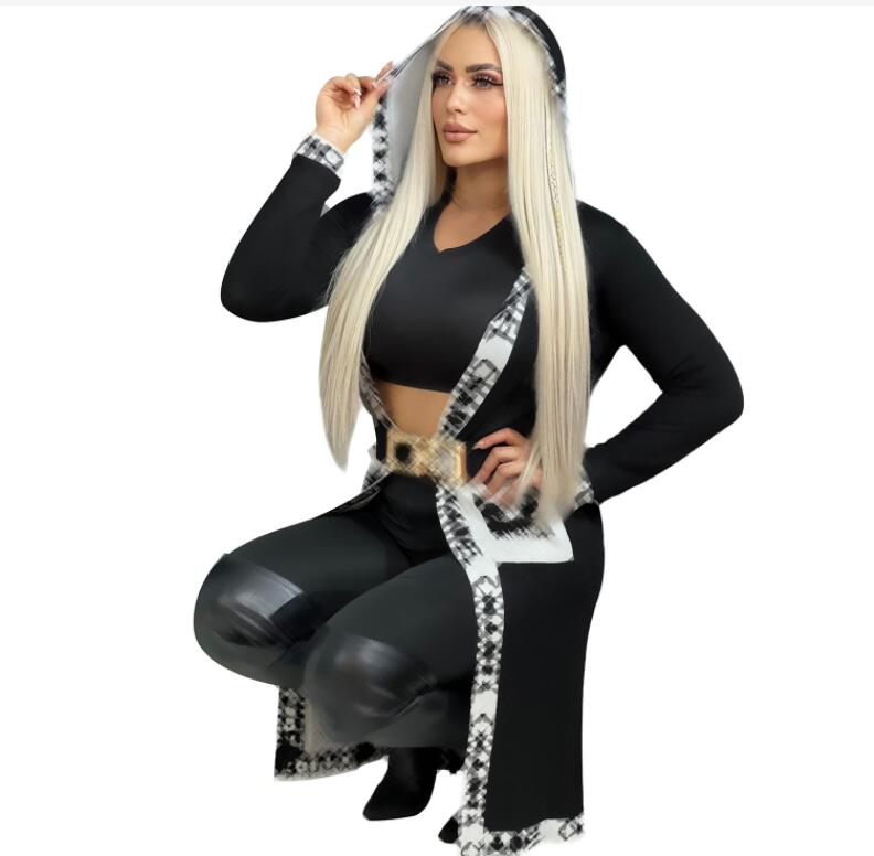 Women Sweater Designer Woolen Sweaters Long Knit Cardigan Women Casual Hooded Cardigans Coat Free Ship