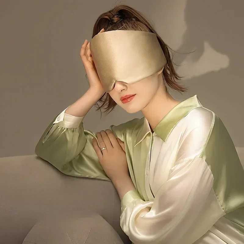 Enlarged Eye Patch Women Men Silk Satin Sleep Mask Comfortable Sleeping Eye Mask Eyeshade Cover Shade Eyes Relax EyepatchXJ250103