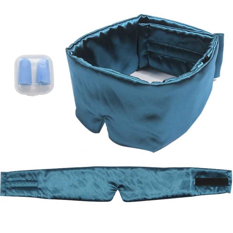 3D Satin Fabric Cover Soft Eyeshade Home Sleeping Eye Mask Office Eyepatch Bandage Relieve Fatigue Sleep Travel BlindfoldXJ250103