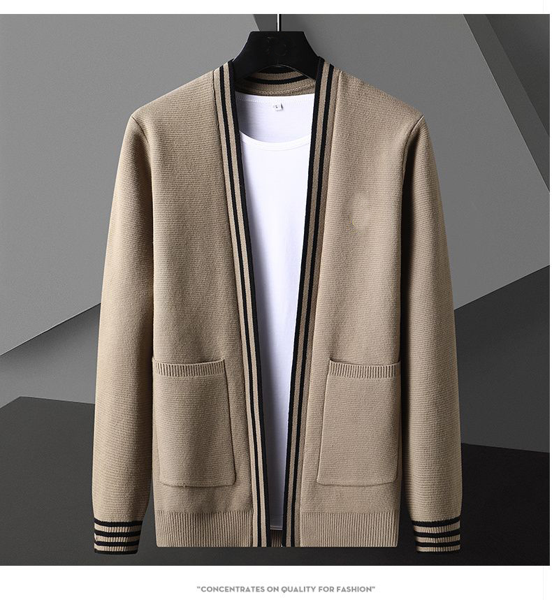 Men's Sweaters Designer Embroidery Mens Sweater Cardigan Korean Casual Coat Elegant 2025 Autumn Men Clothing