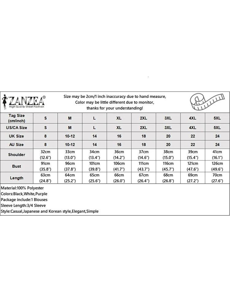 ZANZEA Womens Fashion Shirt Fashion 3/4 Sleeve Ruffle Bottom Top Summer Round Neck Loose Blusa Elegant Irregular Work Tuning 250102