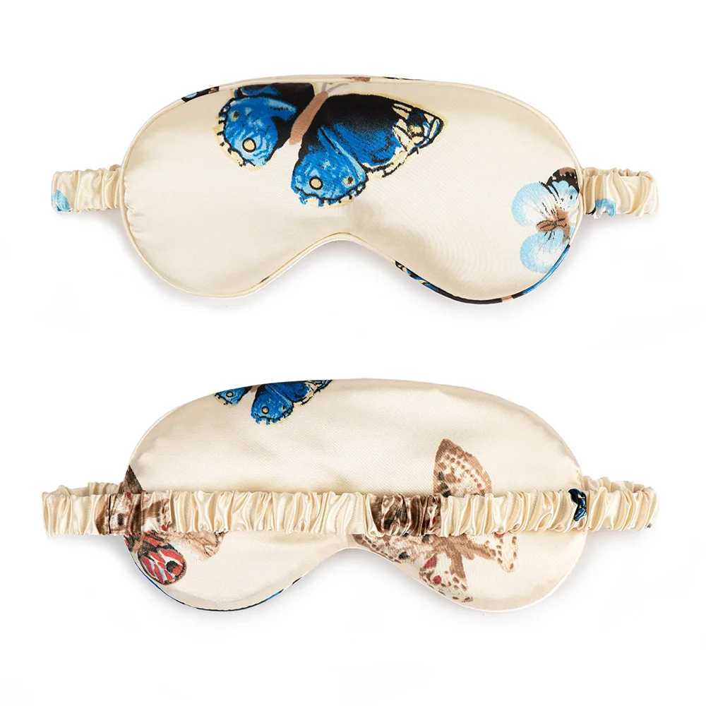 1PC Cartoon Silk Double-Side Shading EyeShade Sleeping Eye Mask Cover Eyepatch Blindfolds Eyeshade Health Sleep Shield LightXJ250103