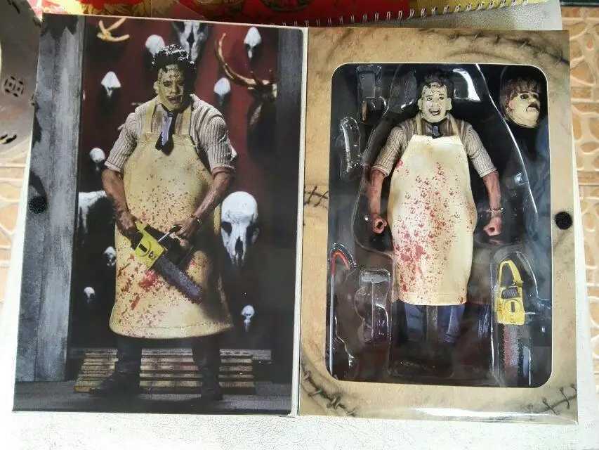 Leatherface Texas Action Figure Chains Massacre Fortieth anniversary Movie Characters Terror Model Doll Collectible Toy GiftXJ250103