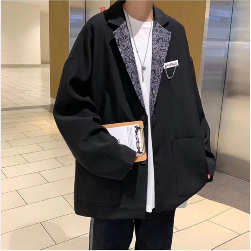 D13High-end suit jacket for men ins trendy handsome casual suit Korean style