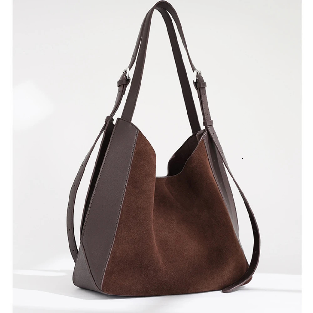 Motingsome Suede Leather Shoulder Bags Woman Fashion Designer Hobos Matte Skin Handbag Lagre Capacity Casual Tote 2025 New