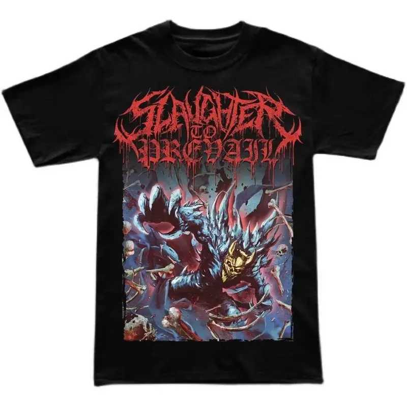 Russia Rock Heavy Mental SLAUGHTER TO PREVAIL T-shirt Mens Short Sleeve Tshirt Graphic Tee-shirt Harajuku Streetwear ShirtsXJ240102