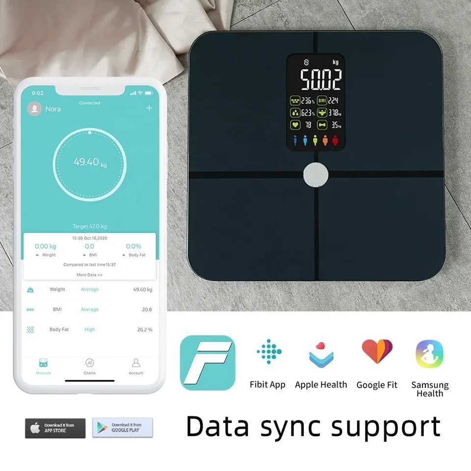 Fitdays digital weight scale intelligent weight scale 14 core body data home bathroom scale W250103