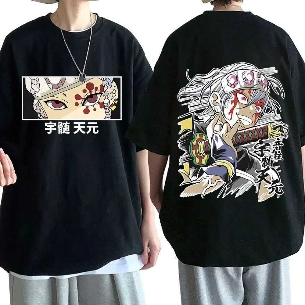Summer Loose Harajuku Cotton Short Sleeve Japanese Anime Printed T-shirt Men Women Manga Tops Casual Oversized Tee Y2k ClothingXJ240102