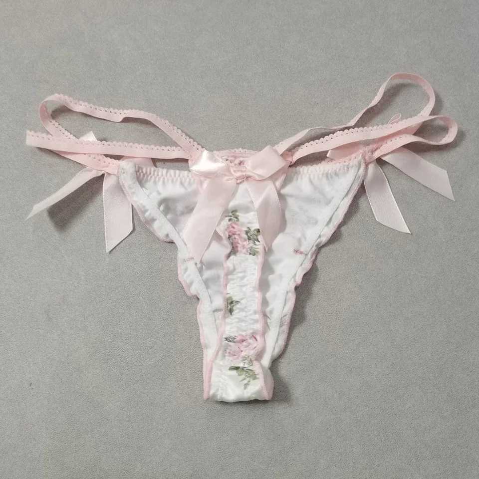 Frizzled cute girl satin G-strings thong sexy low waisted womens underwear knitted W250103