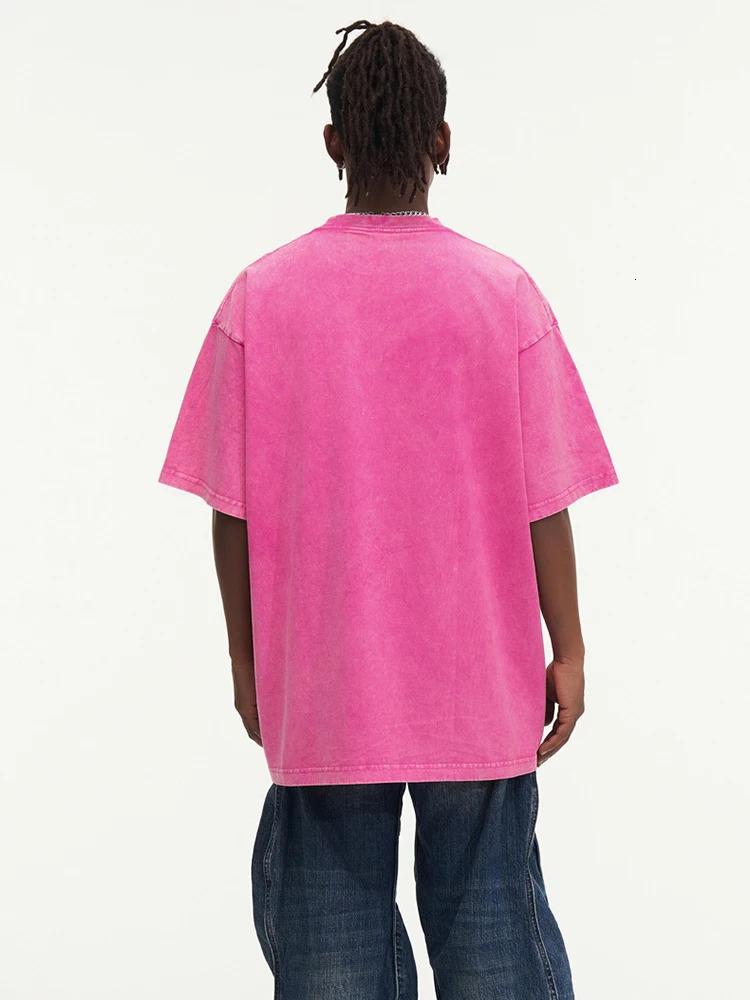 Summer womens cotton loose O-neck oversized T-shirt mens Korean Y2k top casual retro short sleeved T-shirt 250102