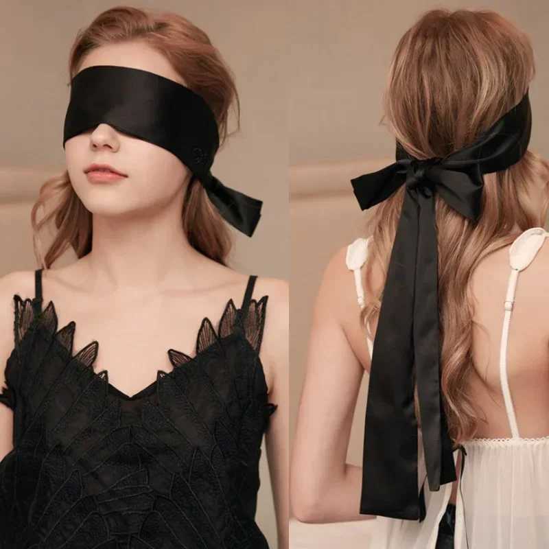 Silk Eye Cover Savour Eye Patches Cute Blindfold Silk Ribbon Satin Silk Sleep Mask Sexy For Women Gift Surprise High QualityXJ250103