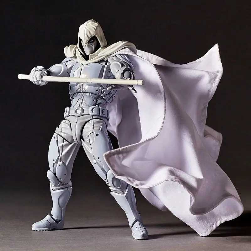 Moon Knight Figure Revoltech Amazing Yamaguchi Marc Spector Action Figurine 16cm Collection Ornament Model Toys Birthday GiftsXJ250103