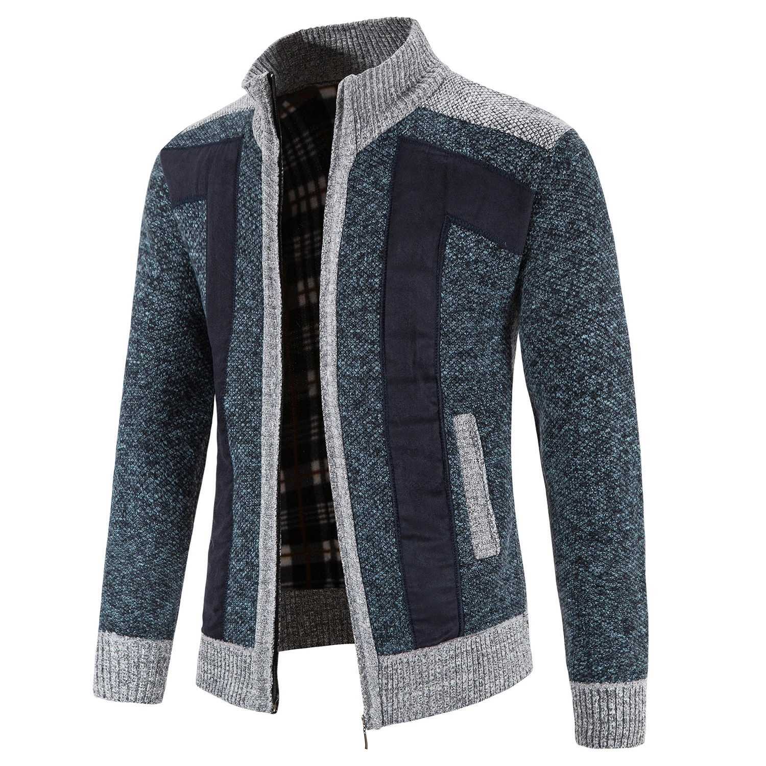 Autumn Spring Sweater Mens Open Zipper Turtle Neck Jacket Y2K Sweater Winter Hombre Cold Coat Knitted Jumper Sweater W250103