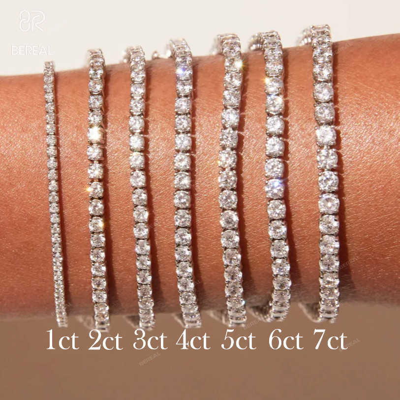 GIA IGI Certified Lab Grown Diamond Tennis Bracelet Chain 10K 14K 18K Gold Adjustable Vvs Lab Created Diamond Tennis Chain
