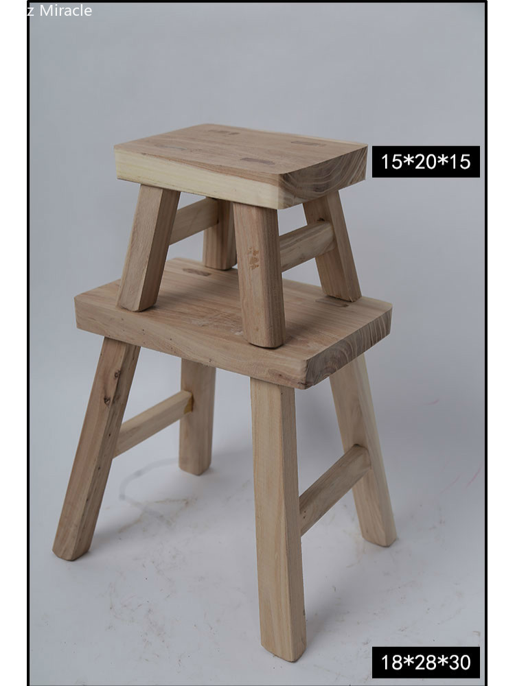Custom Solid Wood Foot Stool, Minimalist Chair Bench, Modern Squatty Potty Stool, Classical Chinese Small Stool