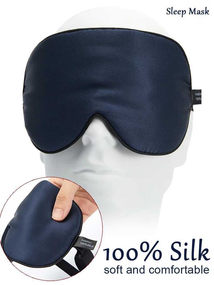 100% Natural Mulberry Silk Sleep Mask Soft and Comfortable Eye Patches Soft Blindfold Smooth Eye Mask Eyeshade Eye Cover PatchXJ250103