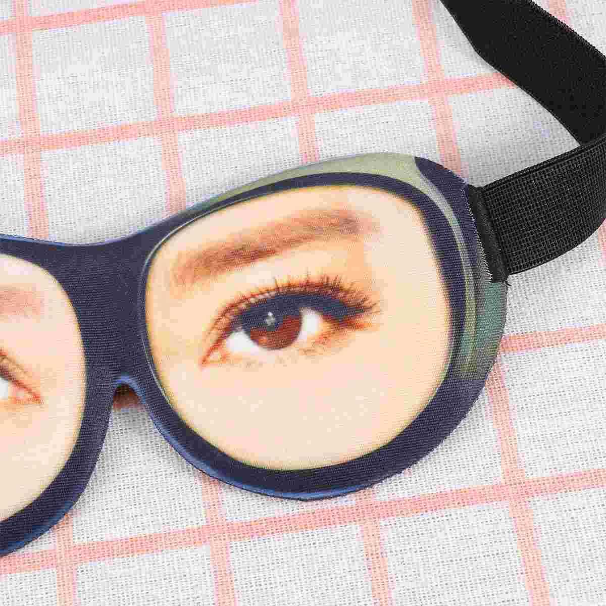 Creative Funny Glasses Eye Eyeshade 3D Steric Spoof Sleeping Eyeshade for Home Travel Outdoor Pretend to be Graceful PatteXJ250103