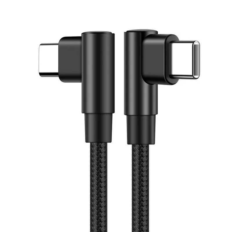90 Degree Elbow Type-c Cables 20V 3A 60W PD Fast Charging Type C To Type C Male to Male USB Type-C Devices 0.2m 1m 2m 3mXJ250103