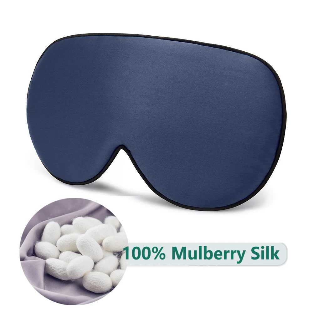 100% Natural Mulberry Silk Sleep Mask Soft Eye Patches Soft Blindfold Smooth Eye Mask Eyeshade Eye Cover Patch Bandage ComfortXJ250103