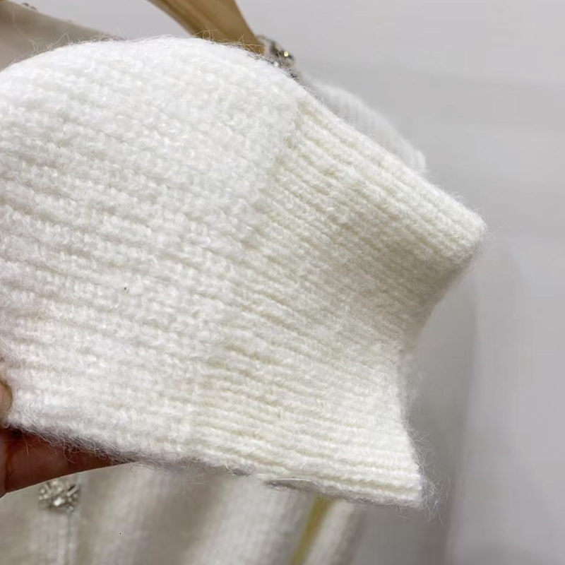 2025 Spring Dias Round Collor Sweet Women Knitted Cardigan Coat Full Sleeve Tops
