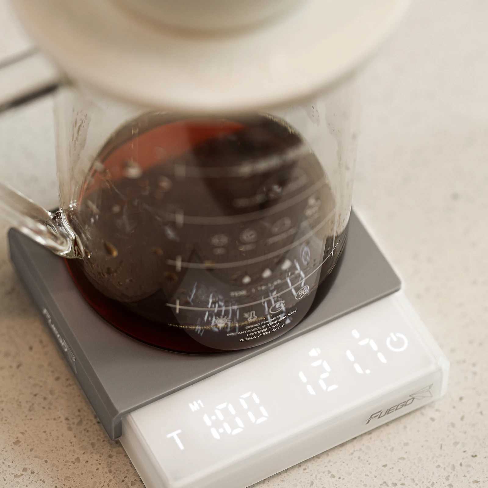 Kitchen coffee scale with timer rechargeable digital scale 0.1g high-precision 3-mode drip espresso scale barista gift W250103