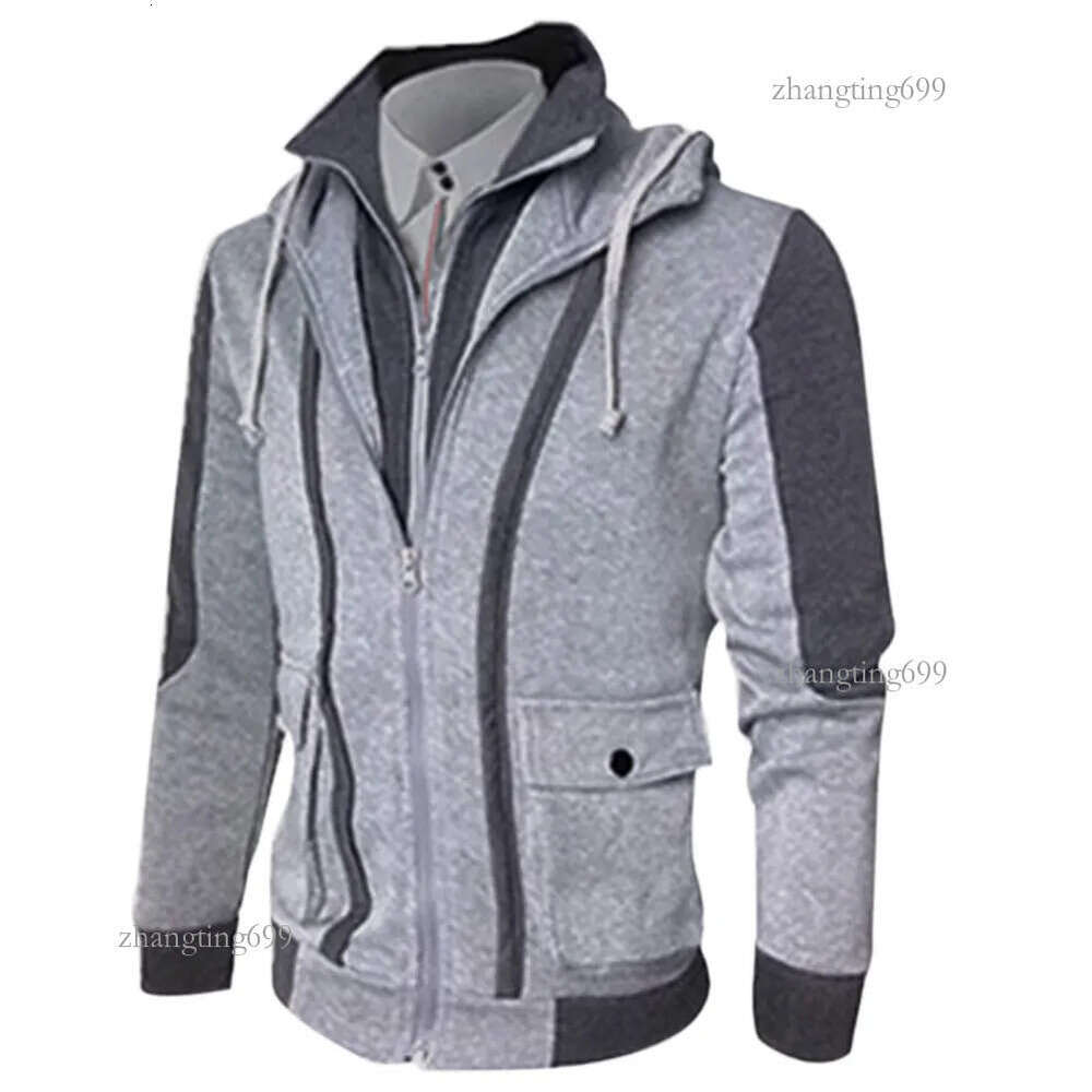Wholesale- op Fashion 2017 New Brand Men Hooded College Jackets Slim Fit Mens Designer Clothes Casual Jacket Jaquetas Masculina