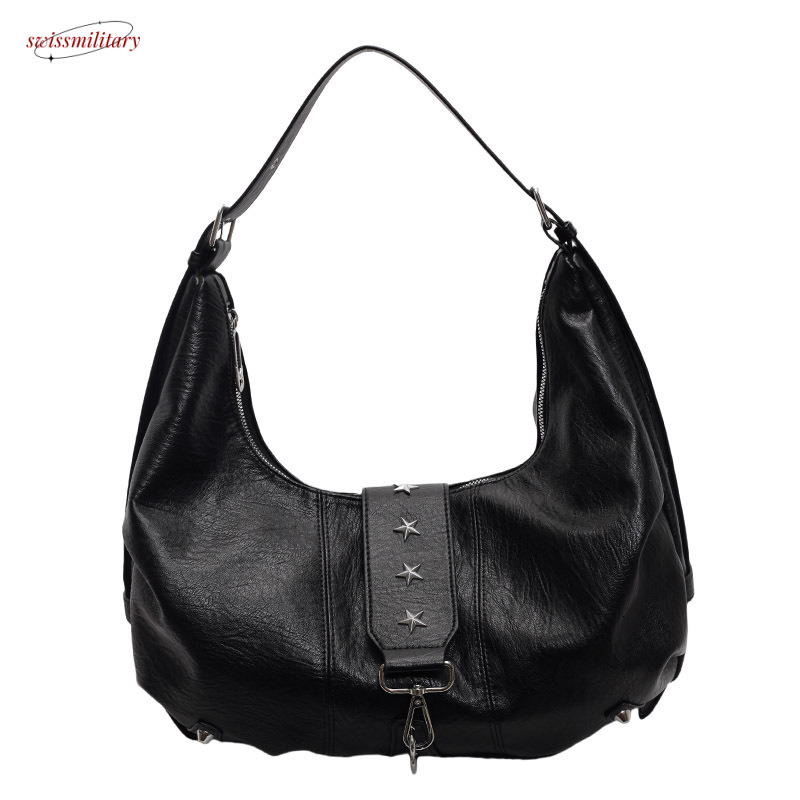 Tote texture casual large capacity shoulder soft leather lazy style versatile commuting bag for women #39 swissmilitary
