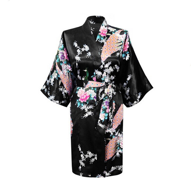 womens Solid royan silk Robe Ladies Satin Pama Lingerie Sleepwear Kimono Bath Gown pjs Nightgown 17 colors