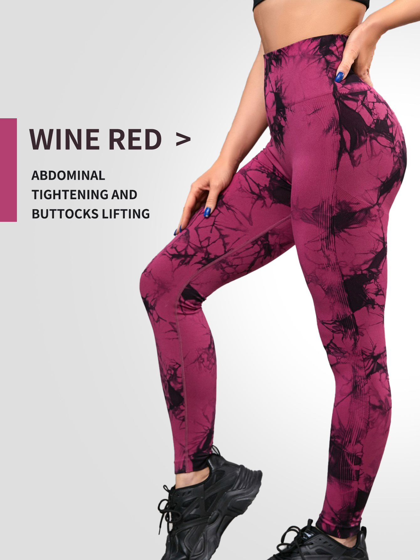 Tie Dyed Women's Running Sports Fiess High Waist Peach Hip Underpants 2024 New Tight Yoga Pants